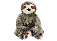 Multipet Jumbo Sitting Sloth Plush Dog Toy 14"
