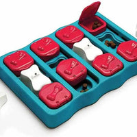 Nina Ottosson Dog Brick Interactive Treat Dog Puzzle Toy Blue Level 2
