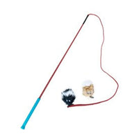Outward Hound Tail Teaser Dog Wand Lure Toy w/ Refill Black
