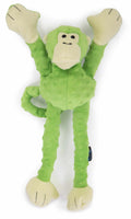 goDog Crazy Tugs Monkeys Squeaky Plush Dog Toy Large
