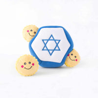 ZippyPaws Hanukkah Burrow Star of David Plush Dog Toy
