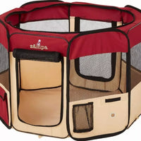 Zampa Portable Foldable Pet playpen Exercise Pen Kennel + Carrying Case