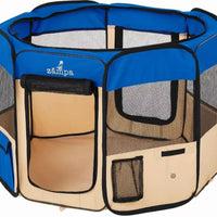 Zampa Portable Foldable Pet playpen Exercise Pen Kennel + Carrying Case