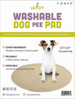 Zampa Pets Quality Whelp Round, Circular Shape Reusable Dog Pee Pads
