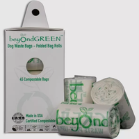 beyondGREEN Dog Waste Bags - Poop Bags on Folded Rolls - Sustainable Bags