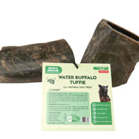 WATER BUFFALO HORN TUFFIE- 100% Natural Dog Treat & Chews, Grain-Free, Gluten-Free, Dog Chewing Dental Toys, 2 COUNT, 7.5 oz