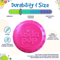 SP Puppy Bottle Top Flyer Durable Rubber Retrieving Frisbee for Puppies
