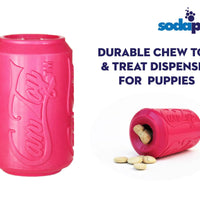 SP Puppy Can Toy Durable Rubber Chew Toy & Treat Dispenser For Teething Pups