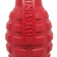 USA-K9 Grenade Durable Rubber Chew Toy & Treat Dispenser