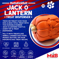 MKB Jack O' Lantern Durable Rubber Chew Toy & Treat Dispenser
