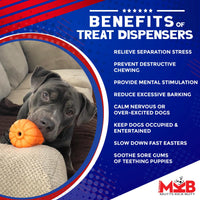 MKB Jack O' Lantern Durable Rubber Chew Toy & Treat Dispenser
