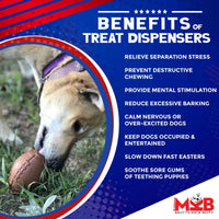 MKB Football Durable Rubber Chew Toy and Treat Dispenser
