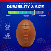 MKB Football Durable Rubber Chew Toy and Treat Dispenser
