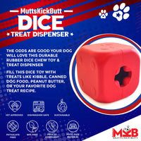 MKB Dice Toy Durable Rubber Chew Toy & Treat Dispenser
