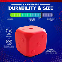 MKB Dice Toy Durable Rubber Chew Toy & Treat Dispenser
