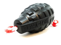 USA-K9 Grenade Durable Rubber Chew Toy, Treat Dispenser, Reward Toy, Tug Toy, and Retrieving Toy
