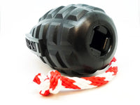 USA-K9 Grenade Durable Rubber Chew Toy, Treat Dispenser, Reward Toy, Tug Toy, and Retrieving Toy
