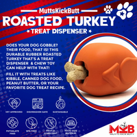 MKB Roasted Turkey Durable Rubber Chew Toy & Treat Dispenser
