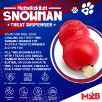 MKB Snowman Durable Rubber Chew Toy & Treat Dispenser
