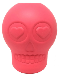 MKB Sugar Skull Durable Rubber Chew Toy & Treat Dispenser