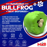 MKB Bull Frog Durable Rubber Chew Toy & Treat Dispenser
