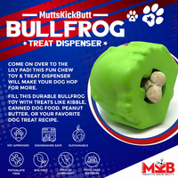 MKB Bull Frog Durable Rubber Chew Toy & Treat Dispenser
