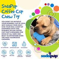 SP Coffee Cup Ultra Durable Nylon Dog Chew Toy for Aggressive Chewers
