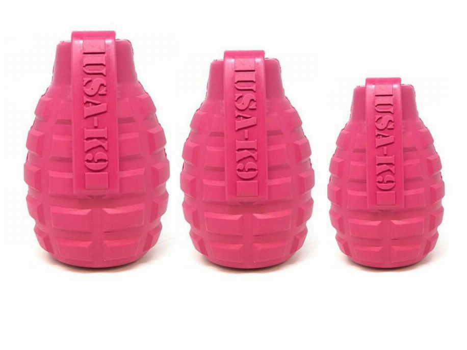 USA-K9 Puppy Grenade Durable Rubber Chew Toy & Treat Dispenser for Teething Pups