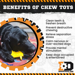 ID Tractor  Ultra Durable Nylon Dog Chew Toy for Aggressive Chewers