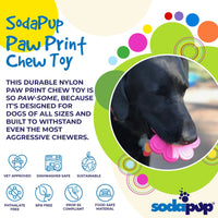 SP Paw Print Ultra Durable Nylon Dog Chew Toy for Aggressive Chewers
