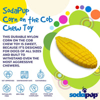 SP Corn on the Cob Ultra Durable Nylon Dog Chew Toy for Aggressive Chewers
