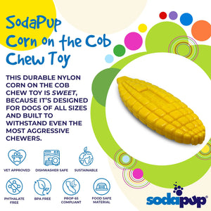 SP Corn on the Cob Ultra Durable Nylon Dog Chew Toy for Aggressive Chewers