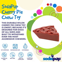 SP Cherry Pie Ultra Durable Nylon Dog Chew Toy and Treat Holder for Aggressive Chewers
