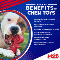 MKB Key to My Heart Ultra Durable Nylon Dog Chew Toy for Aggressive Chewers
