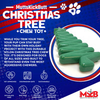 MKB Christmas Tree Ultra Durable Nylon Dog Chew Toy for Aggressive Chewers
