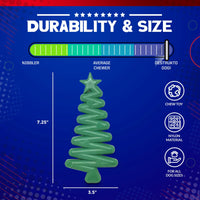 MKB Christmas Tree Ultra Durable Nylon Dog Chew Toy for Aggressive Chewers
