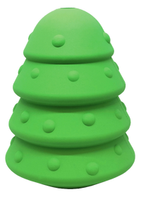 MKB Christmas Tree Durable Rubber Chew Toy & Treat Dispenser