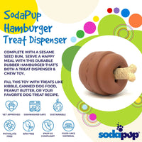 SP Hamburger Durable Rubber Chew Toy & Treat Dispenser
