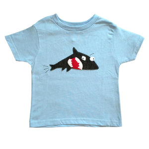 Kids T-shirt - Shark + Fish - mi cielo x Matthew Langille