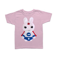 Kids Superhero Shirt - Team Super Animals - Star Bunny
