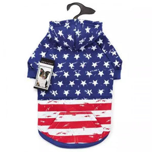 ZZ Distressed American Flag Hoodie