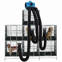 XPOWER X-430TF-MDK Professional 3 Speed Pet Grooming Dog Cage Dryer with Multi Drying Hose Kit, Timer & Filters
