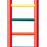 Prevue Hendryx 5-rung Wood Bird Ladder - Multi-color