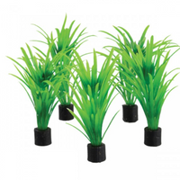 Underwater Treasures Mini Plant - Green Tall Grass - 3.25" - 5 pk