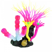 Underwater Treasures Glow Action Bubbling Anemone with Sponge Coral - Rose