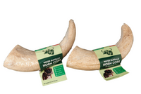 WATER BUFFALO HORN CORE-Horn Inner Part-100% Natural, High Protein, Long-Lasting, Grain-Free, Gluten-Free, Low-Fat, Dog Dental Treats & Chews-2 COUNT-10 oz
